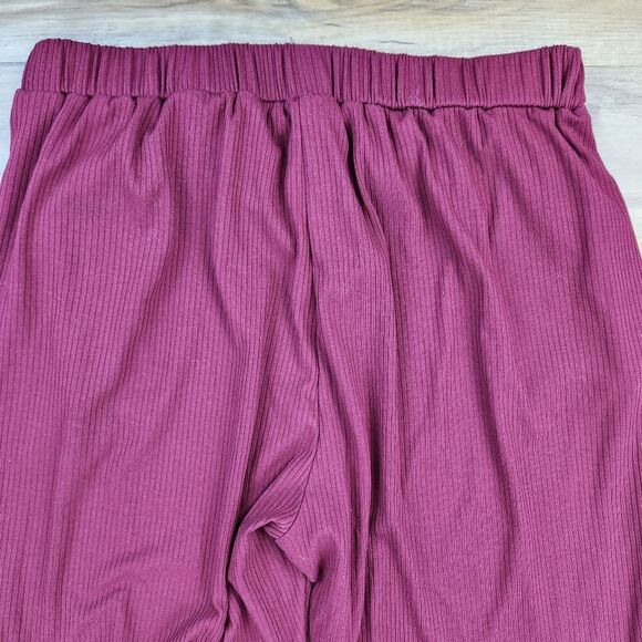 💇♀️Burgundy Oversized Ribbed Jogger Pants XLarge - Picture 5 of 8